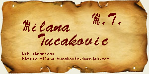 Milana Tucaković vizit kartica